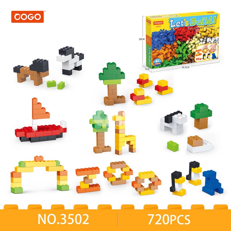 Cogo Plastic Brick Toy Blocks Building Block 720 Pieces - 3502 2