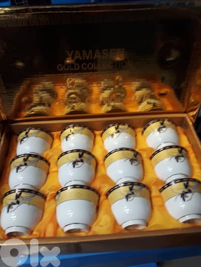 12 piece coffee cup 24 ct gold plated for 120$