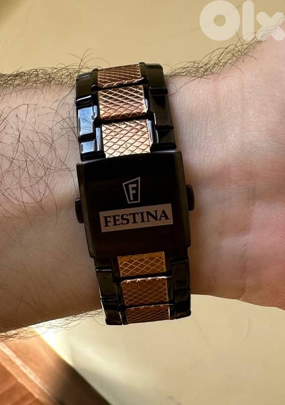 Festina Chronograph Watch – Black & Rose Gold (Like New) 2