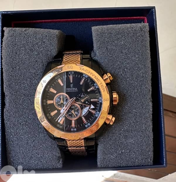 Festina Chronograph Watch – Black & Rose Gold (Like New) 5