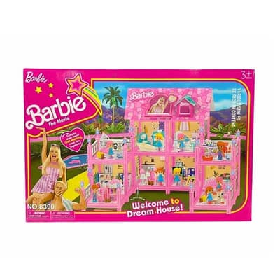 Doll’s Large 2-Floor House Playset for Kids - طقم بيت دمى كبير بطابقين