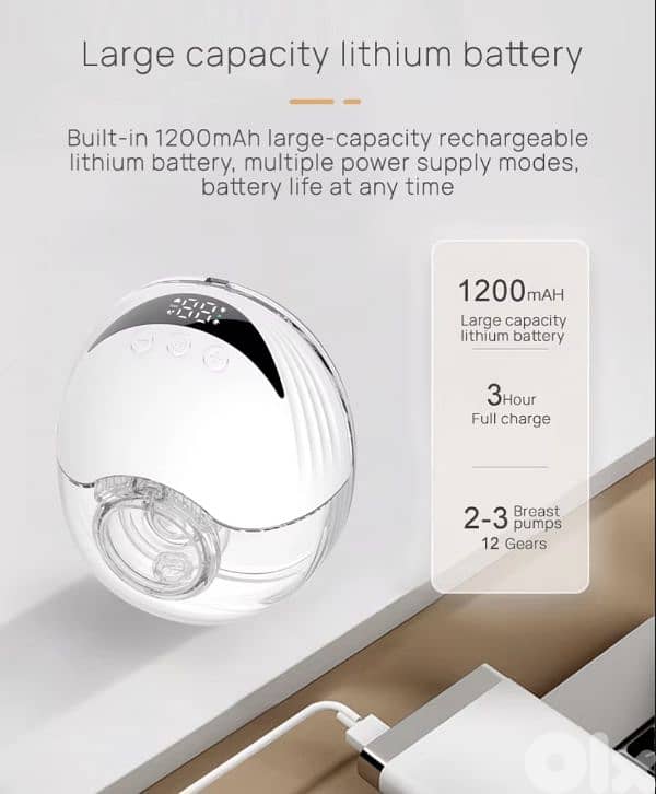 Wearable Electric Breast Pump 4 Modes & 12 Levels. 6