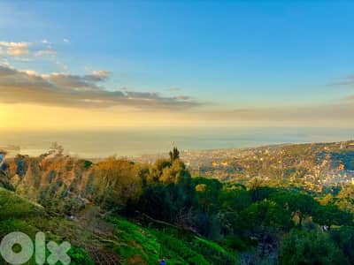 Land for Sale in Broumana – Prime Location with Sea View