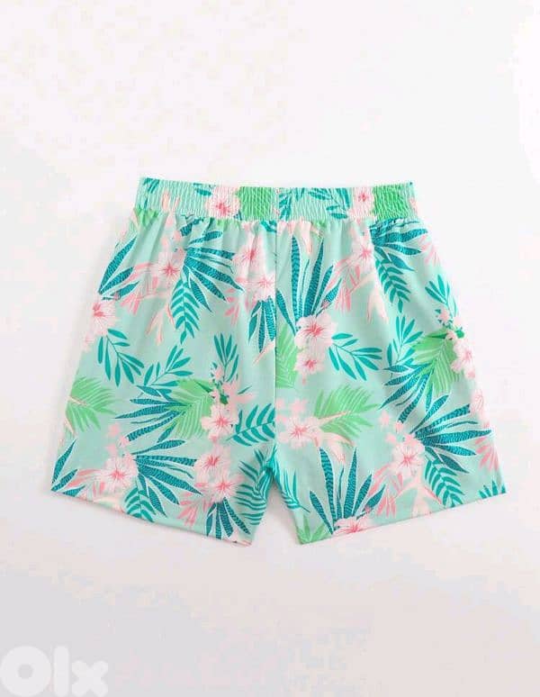 New Casual Woman Leaf Print Summer Short 6