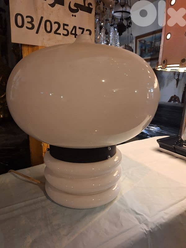 vintage lamp 70s opaline designer Italy by Carlo Nason 1