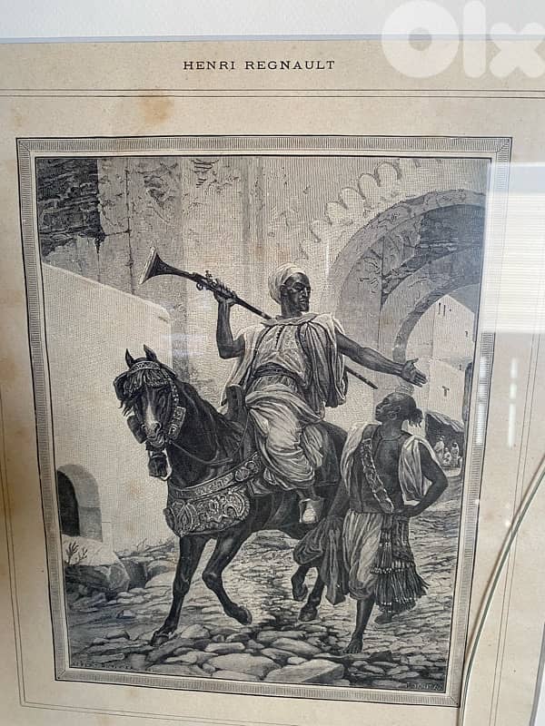 old gravure vintage antique painting 1