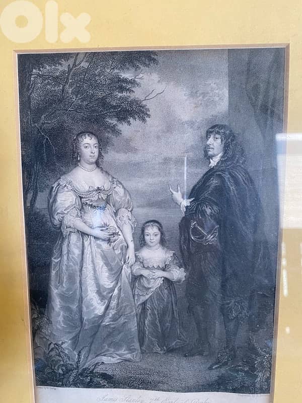 old gravure antique vintage painting 2