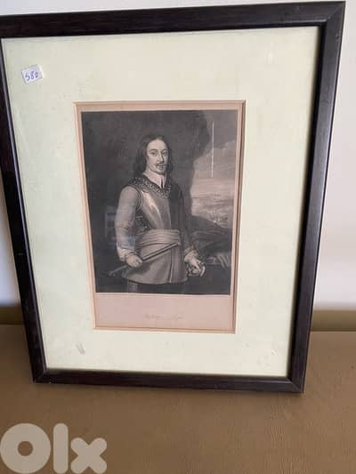 old gravure antique vintage painting