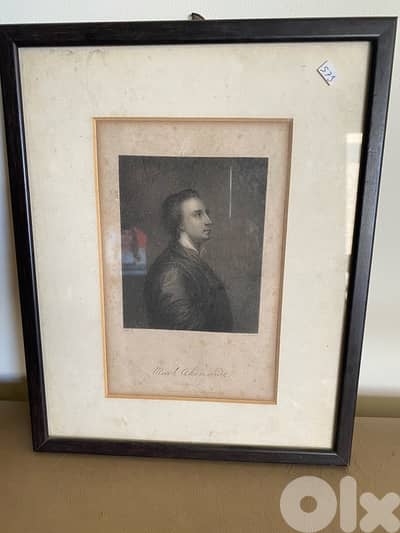 old gravure vintage antiques painting