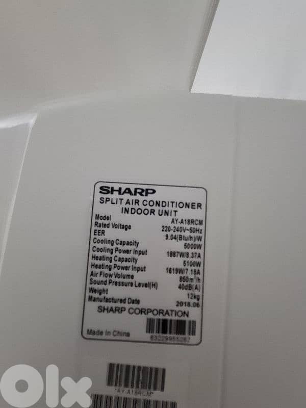 AC Sharp 18,000 BTU 1