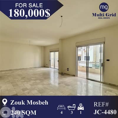 JC-4480 / Apartment for Sale in Zouk Mosbeh , شقة للبيع في زوق مصبح