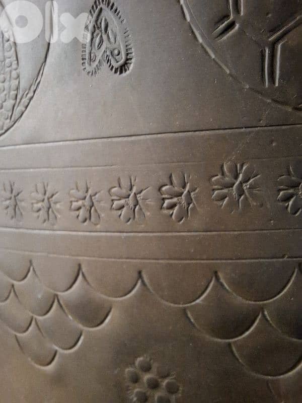 Vintage Hand-Hammered Brass Pots with Arabic Calligraphy 4