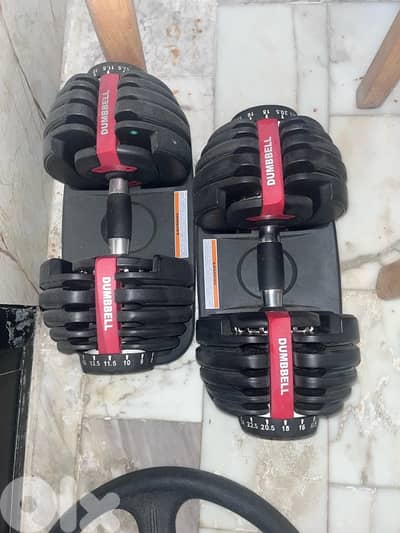 Adjustable Dumbbells 50kg, 25kg each