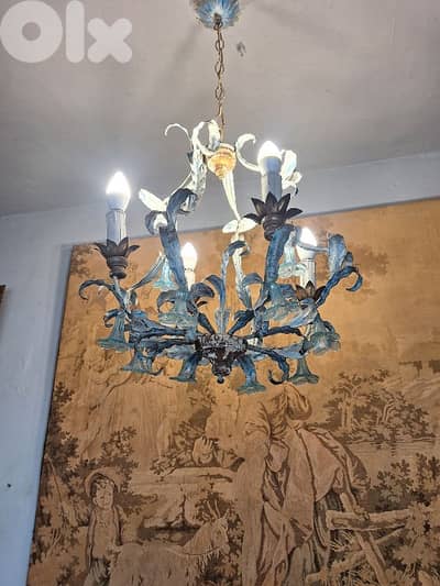 antique french ferfoje chandelier