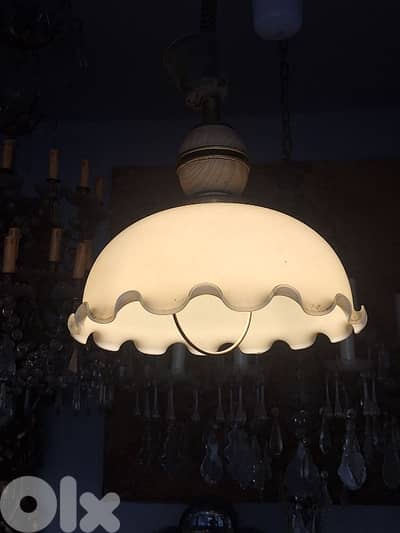 european antique opaline chandelier