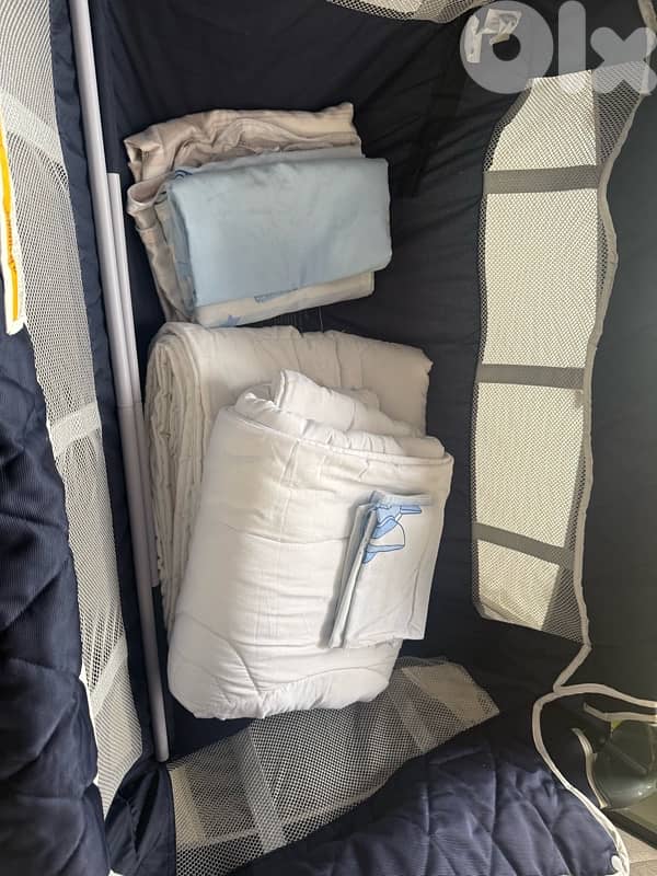 chicco parc , matress, duvet+cover 3