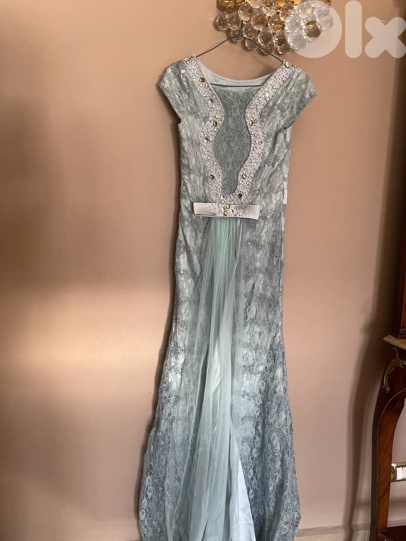 Beautiful Evening Light Blue Dress 4