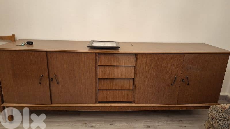 Solid Wood Sideboard + Dresser with Mirror – Classic Old Set 1