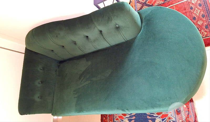 Green velvet Sofa 2