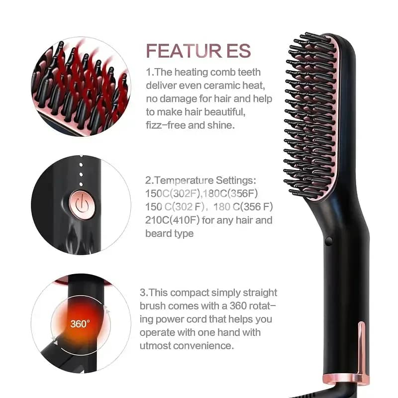 The Beard Straightener for Men: Quick Styling Comb for a Smooth, Polis 1