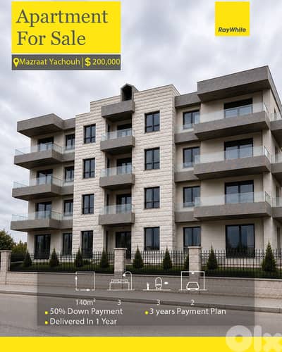 Payment Facilities- Apartment for sale in Mazraat Yachouh