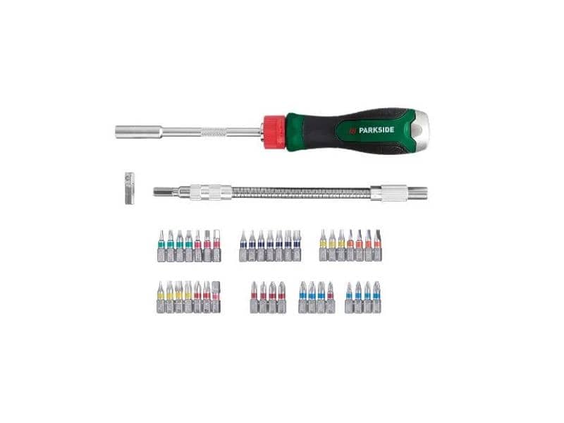 parkside ratchet screwdriver bit set 43 pcs 1