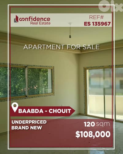 Underpriced, Brand New, prime area, Chouit, baabda/الشويت REF#ES135967