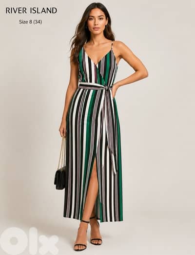 فستان مخطط أنيق من River Island – ستايل صيفي شيك