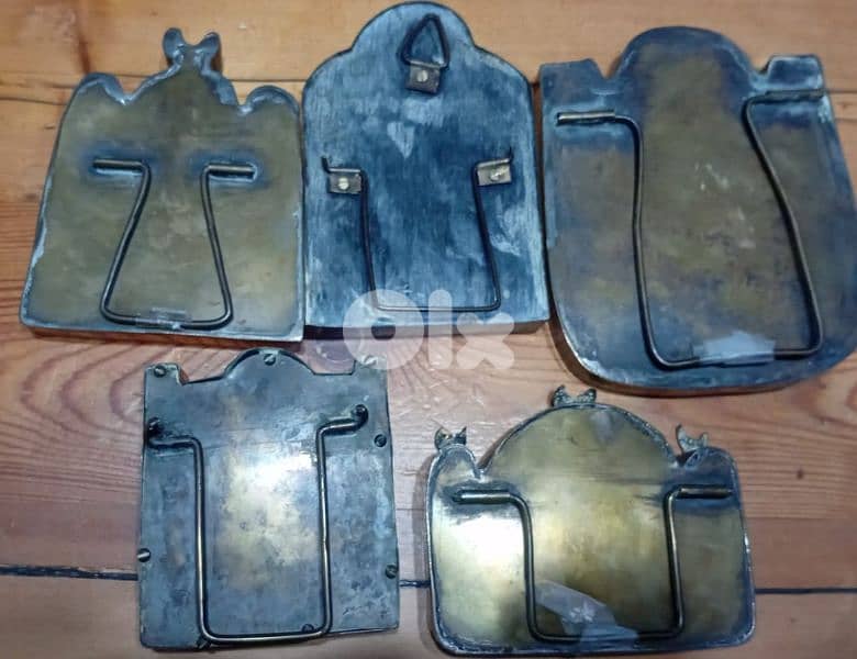 small very old brass mirrors and gadjets 1