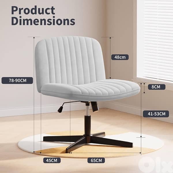 Computer Chair with Wide Seat and Mid Back 3