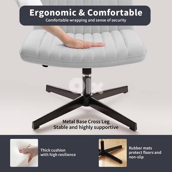 Computer Chair with Wide Seat and Mid Back 4