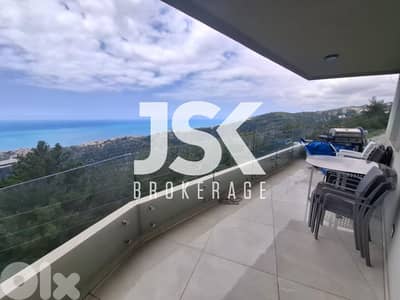 L21231 - Furnished Duplex with Terrace & Sea View For Rent in Maaysra
