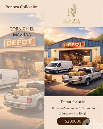 Depot for sale in Cornich El Mazraa
