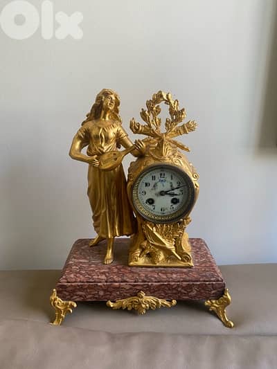 old french antique clock  works