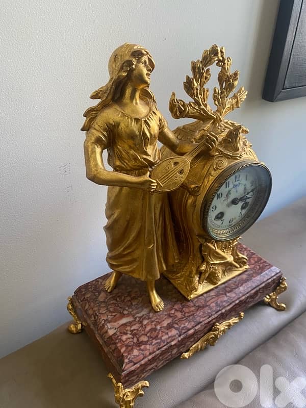 old french antique clock  works 4