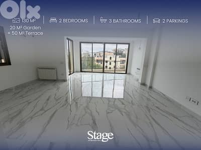 Brand New Garden Apartment with Partial Sea View in Bsalim For Sale