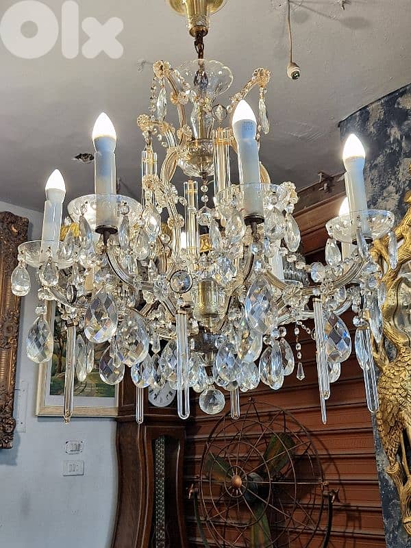antique original czech marrie theresa chandelier 1