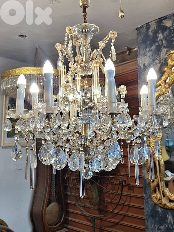 antique original czech marrie theresa chandelier 2