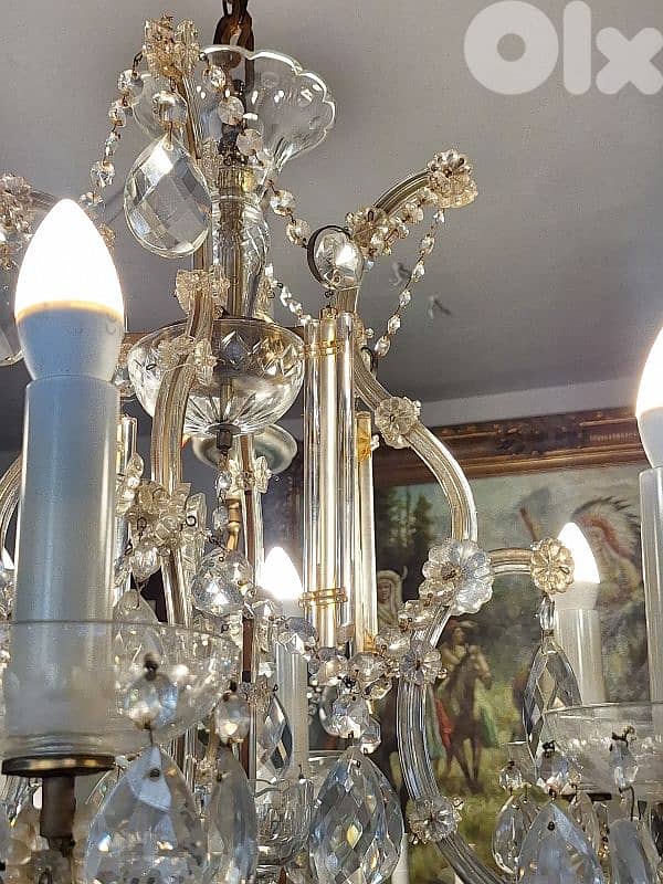 antique original czech marrie theresa chandelier 4