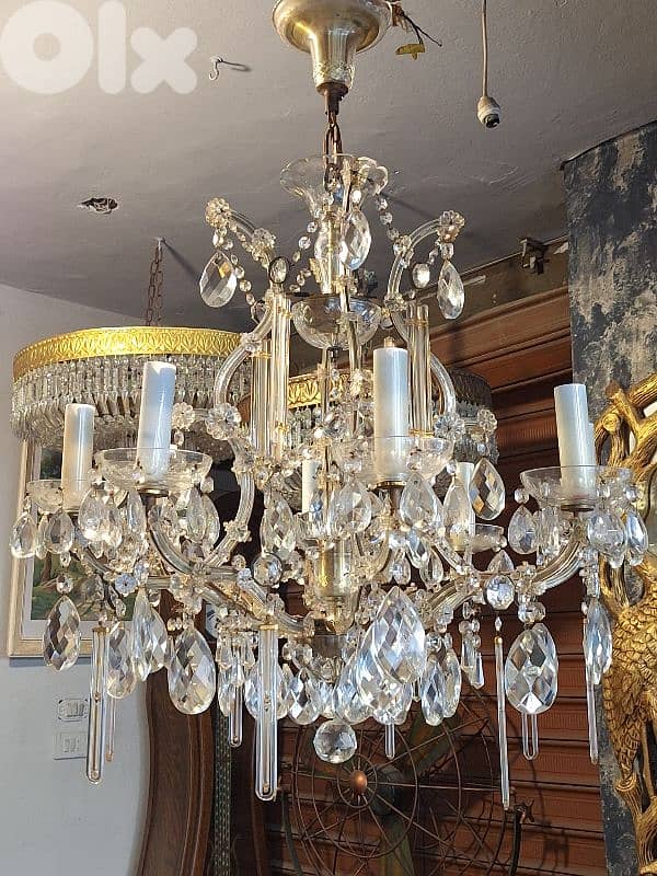 antique original czech marrie theresa chandelier 8