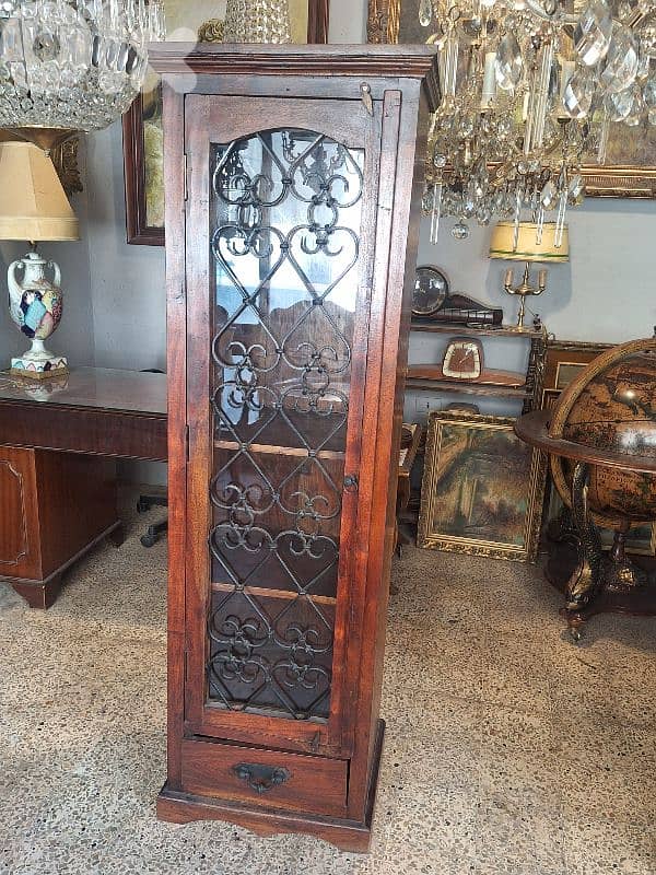 antique solid wood showcase vetrine 2
