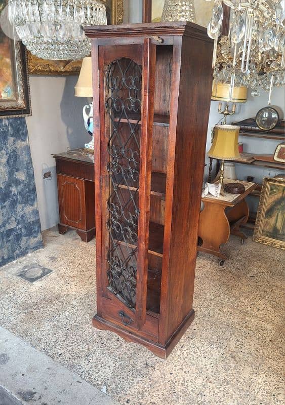 antique solid wood showcase vetrine 4