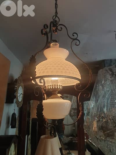 french ferfojee opaline chandelier