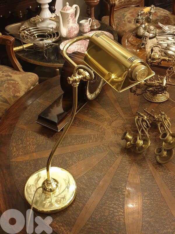 antique brass desk lamp 1