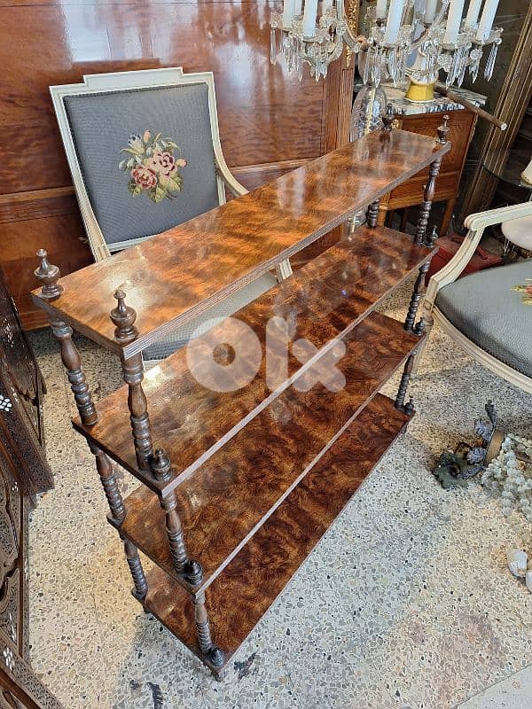 antique english solid wood stand 1