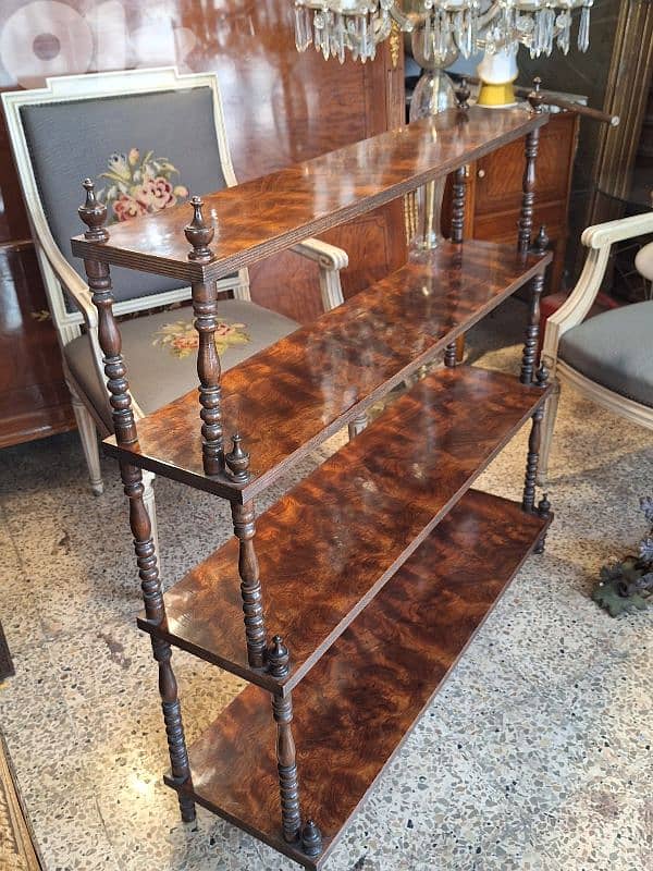 antique english solid wood stand 2