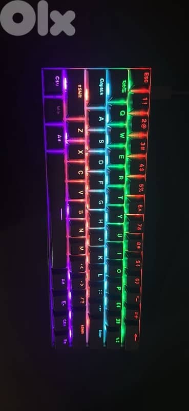 Bajeal Tritium 60% Mechanichal RGB Wired Gaming Keyboard in Black 1