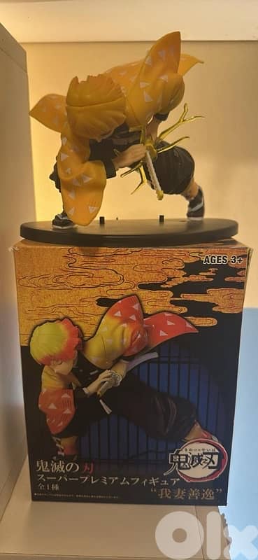 Demon Slayer Zenitsu Agatsuma Figurine 12cm Thunderclap and Flash Pose 2