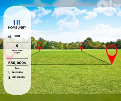 residential land for sale in Kfardebian, Keserouan - 25/50