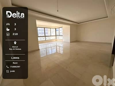luxury apartment for rent in ras al nabaa, beirut